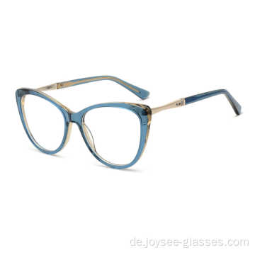 Modefarben Katzen -Augen -Acetat -Material hochwertige gerahmte Brillen